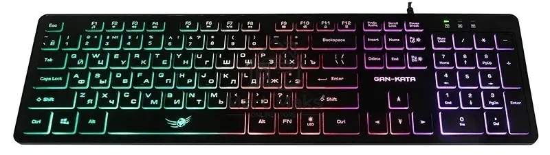 Клавиатура Dialog Gan-Kata KGK-17U BLACK - игровая с RGB-подсветкой, USB, черная