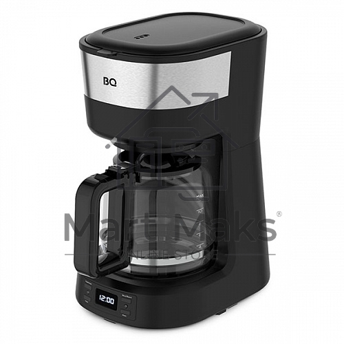 Кофеварка капельная BQ CM1000 черный-стальной, исп. кофе - молотый, 1.2 л, 900 Вт.