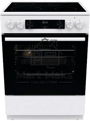 Плита электрическая Gorenje GEC6C40WD белый, конфорок 4 электрических, духовка 71 л, 60 см x 85 см x 60 см