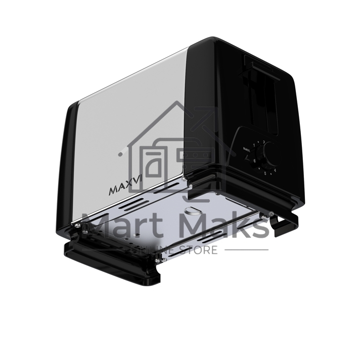 Тостер MAXVI KT822S silver-black