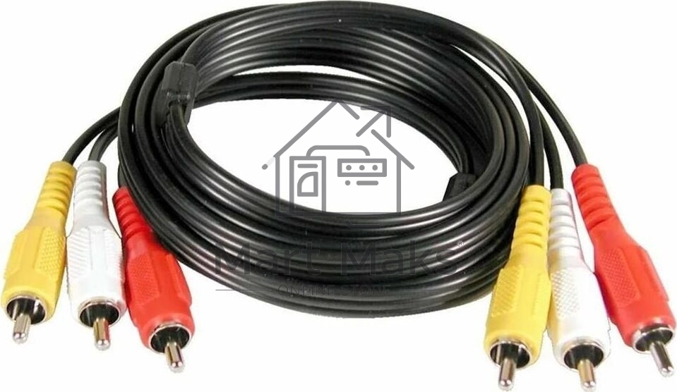 Кабель EXPLOYD EX-K-1482 3 RCA - 3 RCA черный 3м