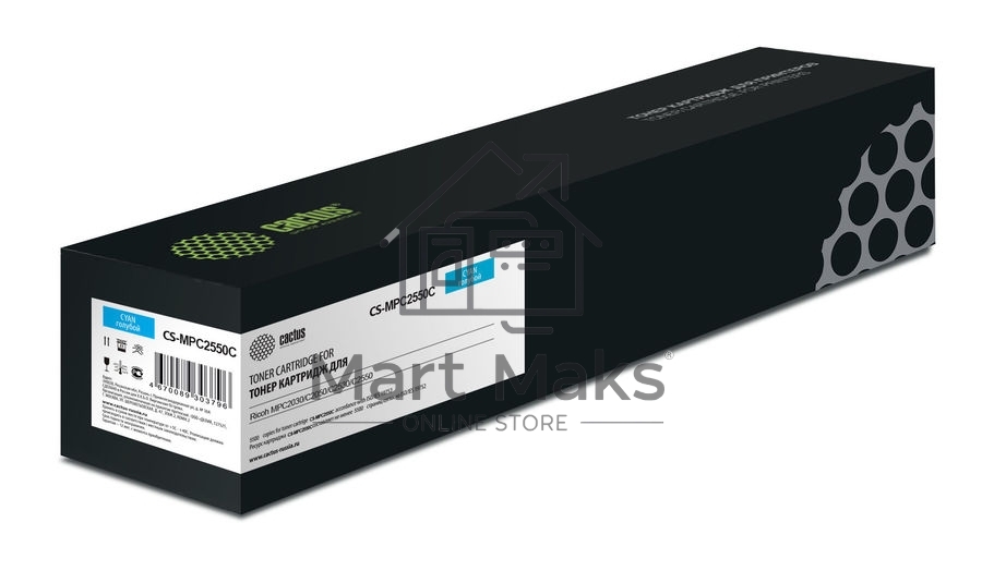 Картридж лазерный Cactus CS-MPC2550C (841197) голубой (5500 стр.) для Ricoh MPC2030/C2050/C2530/C2550