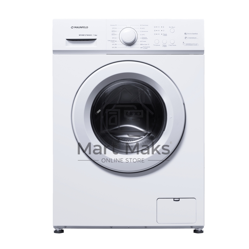 Стиральная машина Maunfeld MFWM127WH051 белый, загрузка фронтальная 7 кг, 1200 об/мин., класс: А+++