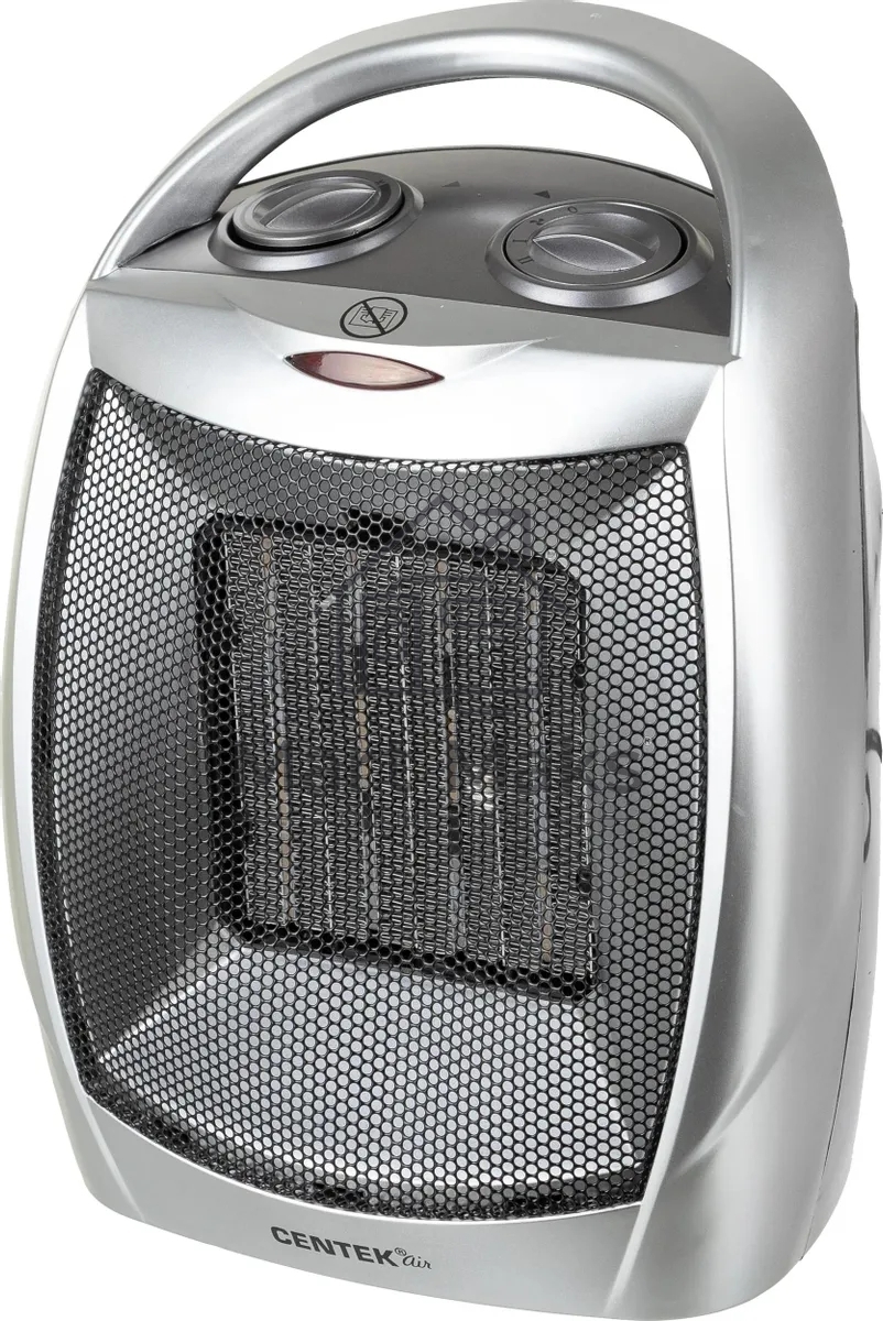 Тепловентилятор Centek CT-6020 серый, 750/1500 Вт, 15 м2, термостат