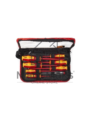 НИО-08-S Набор диэлектрических отверток VDE из стали S2, с профилями шлиц и крест, 8 шт.