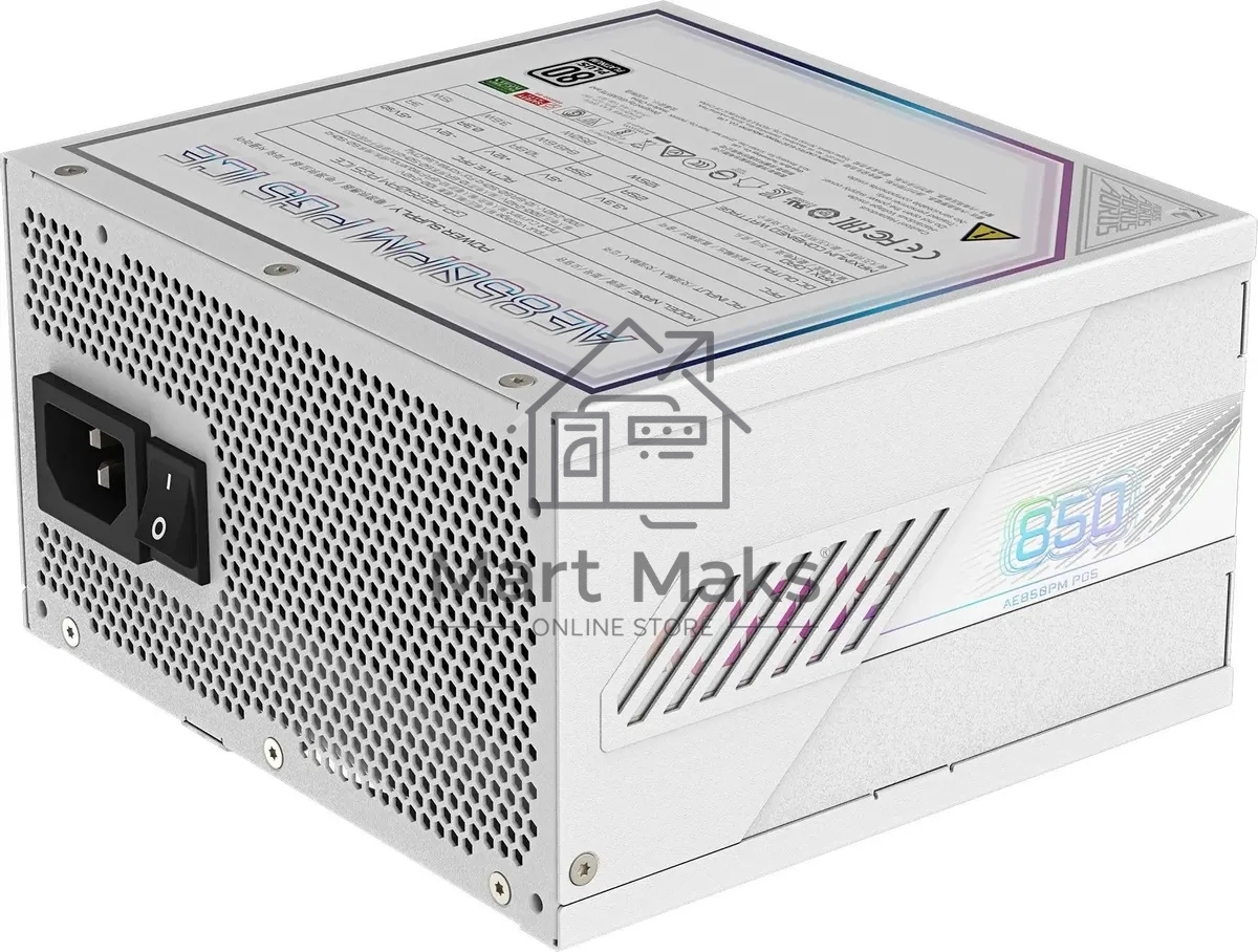 Блок питания Gigabyte ATX 850W GP-AE850PM PG5 ICE Gen.5 80+ platinum (20+4pin) APFC 120mm fan 16xSATA Cab Manag RTL