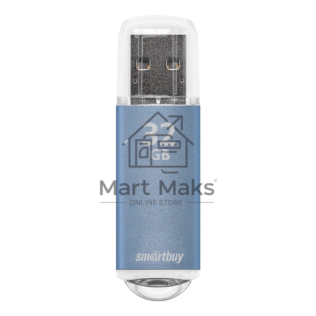 Флешка USB R/W SmartBuy R/W V-Cut series Blue SB32GBVC-B, 32Gb, USB 2.0, R/W 25/15, голубой