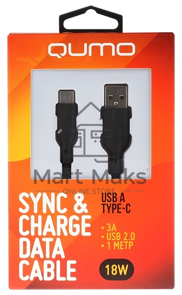 Кабель USB-A to Type-C, silica gel, 1m, 3A, 18W черный