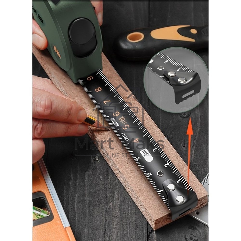 Измерительный и разметочный инструмент Deli Рулетка Home Series Green HT8316L 3м х 16мм, эксклюзивный дизайн, корпус - высококачественный софттач пластик