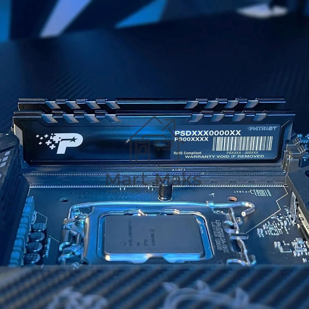 Оперативная память Patriot Signature Premium, DDR5, 8GB (1x8 GB), 5200 MHz, CL42, DIMM, радиатор, черный