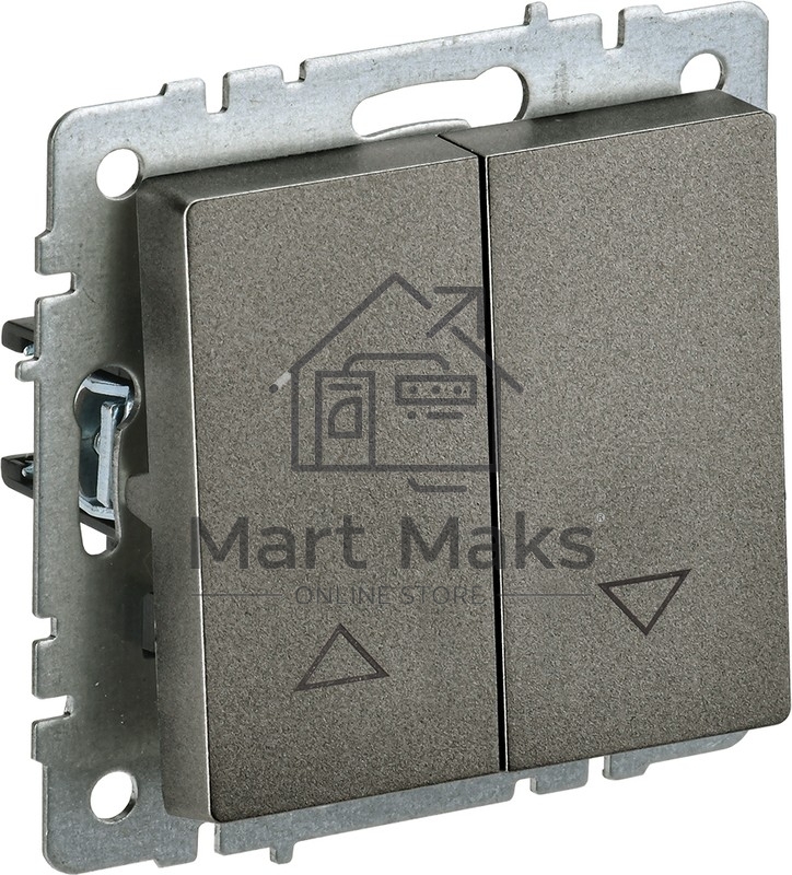 Выключатель жалюзи IEK BRITE 10А ВС10-1-5-БрТБ темная бронза