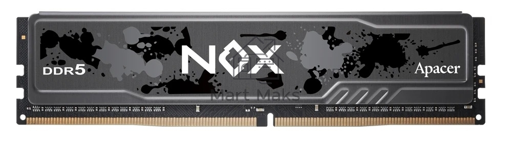 Оперативная память Apacer Nox, DDR5, 16GB (1x16 GB), 6000 MHz, CL40, DIMM, радиатор, черный