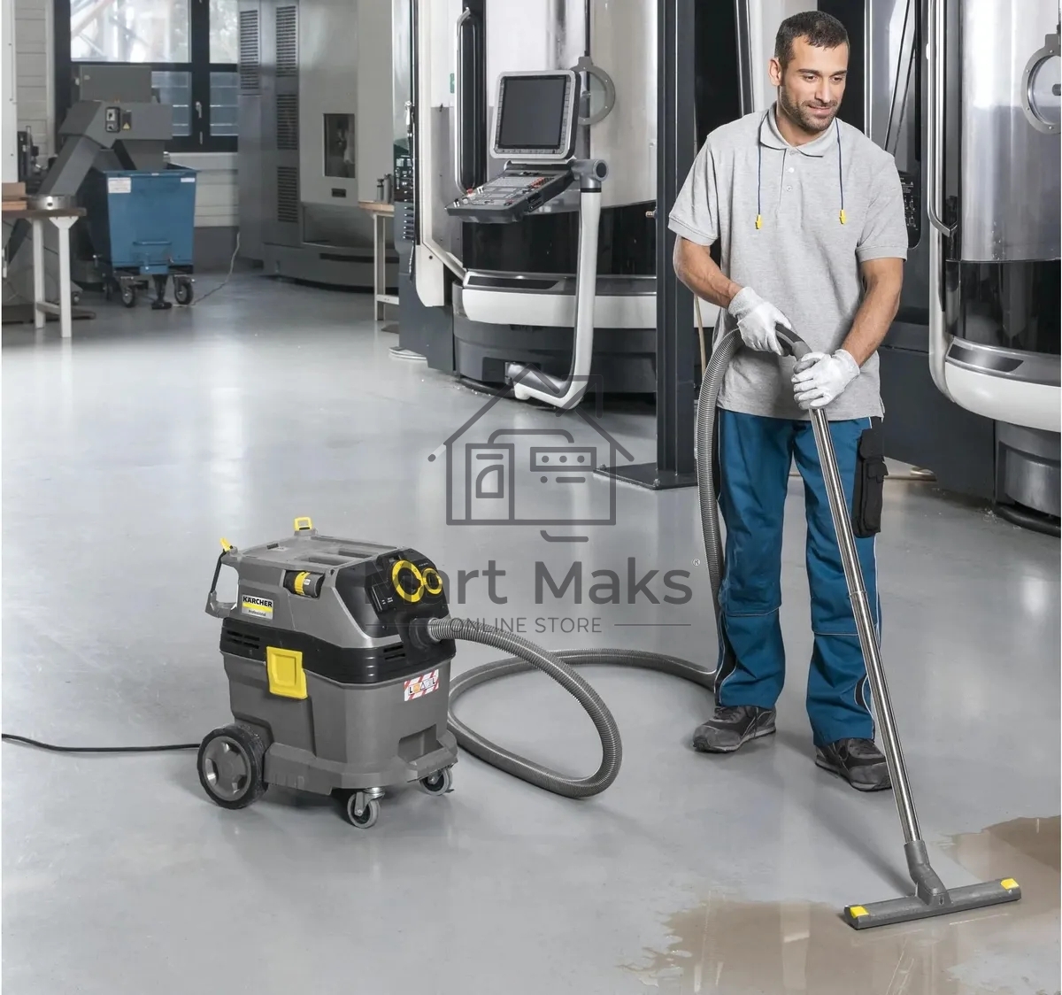 Строительный пылесос Karcher NT 30/1 Tact Te L серый, 1380 Вт, уборка сухая/влажная, пылесборник мешок/контейнер, 30 л