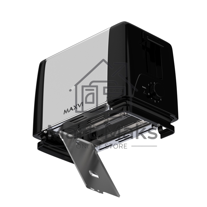 Тостер MAXVI KT822S silver-black