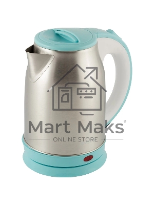 Чайник Energy E-202 (1.8 л, диск) стальной бело-голубой
