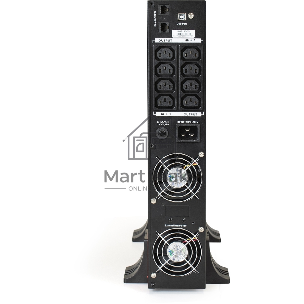 Источник бесперебойного питания Pure Sine Wave ExeGate SinePower UHB-3000.LCD.AVR.C13.RJ.USB.2U 3000VA/2400W,8*C13,RM/Tower