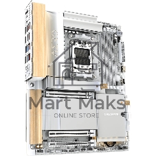 Материнская плата Gigabyte X870E AERO X3D WOOD, AM5, AMD X870E, 4xDDR5, 4xSATA, 4xM.2, 2xPCIe 5.0 x16, 1xPCIe 4.0 x16, 1xHDMI, 2x5Gb LAN, Wi-Fi 7, Bluetooth 5.4, 2xUSB-C 40Gbps (USB4), 1xUSB-C 20Gbps, 5xUSB-A 10Gbps, 3xUSB-A 5Gbps, 3x3.5 мм + S/PDIF оптический, 7.1, вставки из дерева, ATX