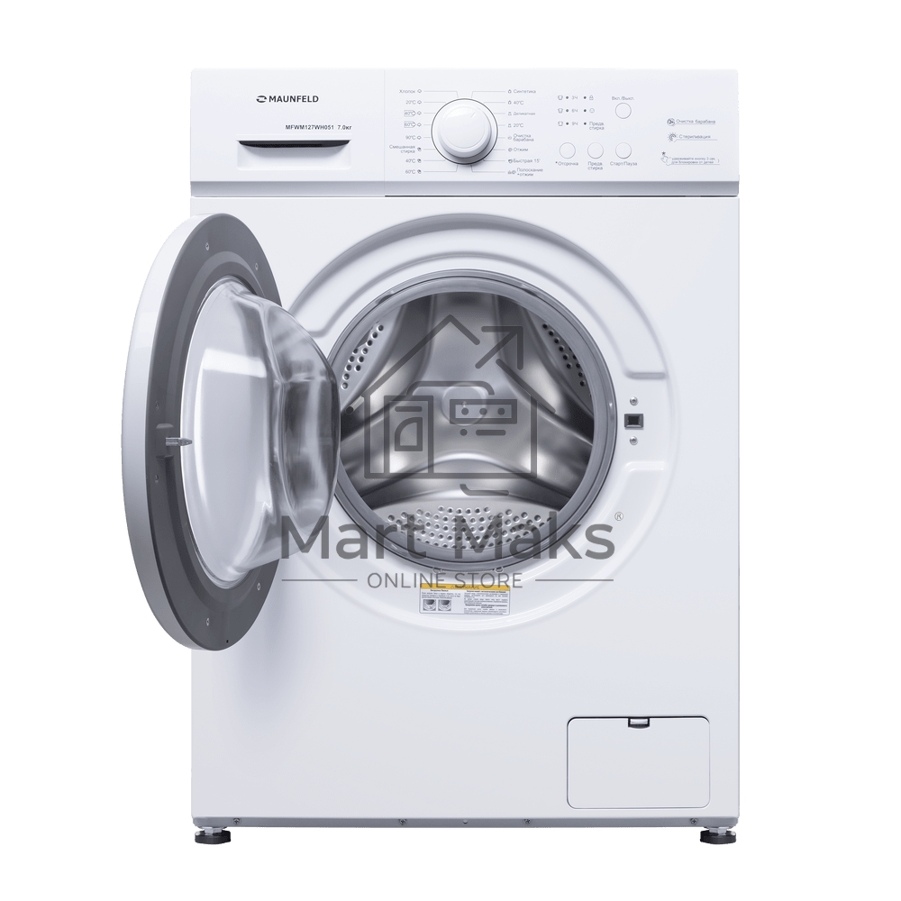 Стиральная машина Maunfeld MFWM127WH051 белый, загрузка фронтальная 7 кг, 1200 об/мин., класс: А+++