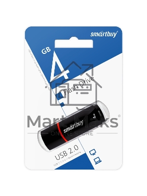 Флешка USB R/W Smartbuy R/W USB Drive 4Gb Crown черный