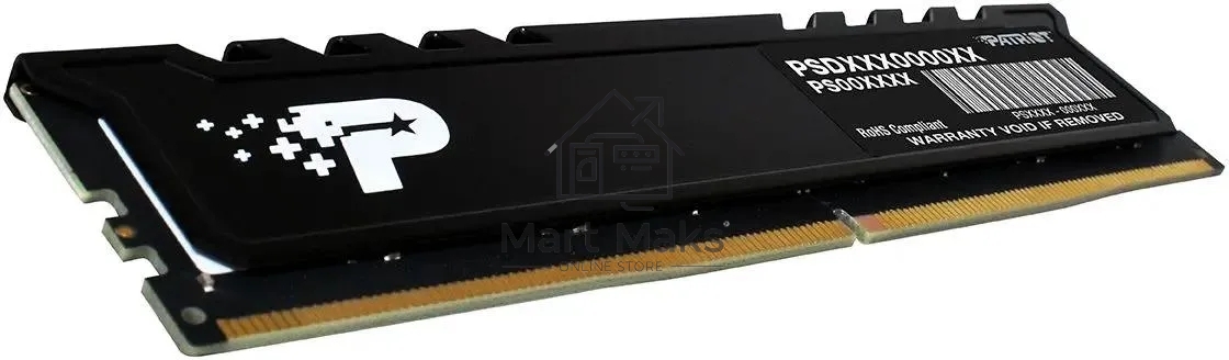 Оперативная память Patriot Signature Premium, DDR5, 16GB (1x16 GB), 5600 MHz, CL46, DIMM, радиатор, черный