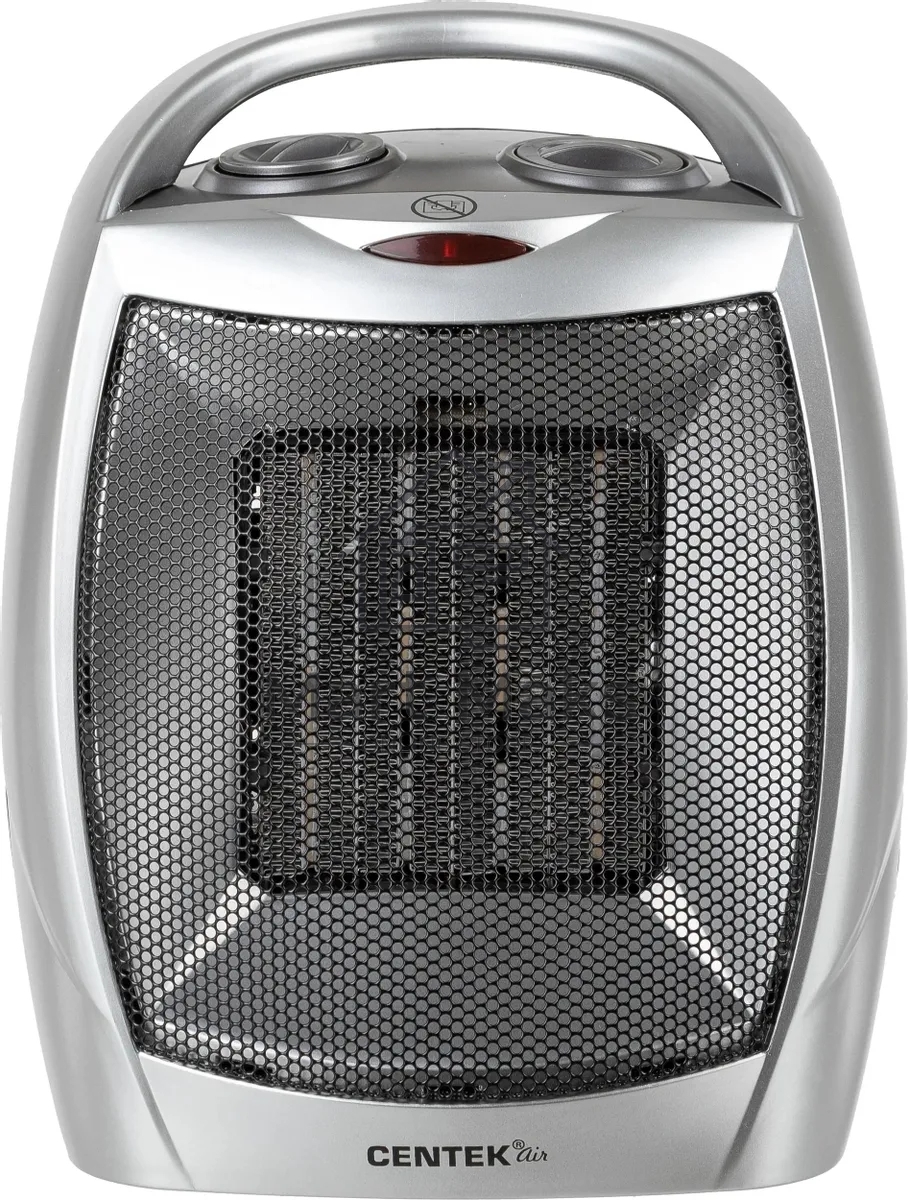 Тепловентилятор Centek CT-6020 серый, 750/1500 Вт, 15 м2, термостат