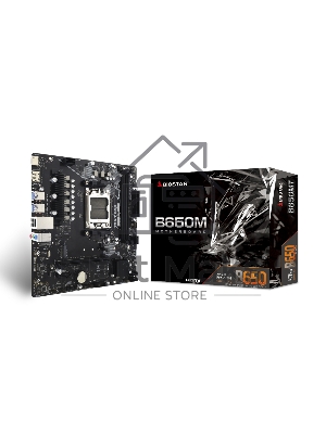 Материнская плата Biostar B650MT, AM5, AMD B650, 2xDDR5, 4xSATA, 1xM.2, 1xPCI-E 4.0 x16, 1xPCI-E x1, 1xHDMI, 1xDP, 1x 1Gb LAN, 4xUSB-A 3.2 Gen 1, 2xUSB-A 2.0, 3x3.5 мм, 7.1, Micro-ATX