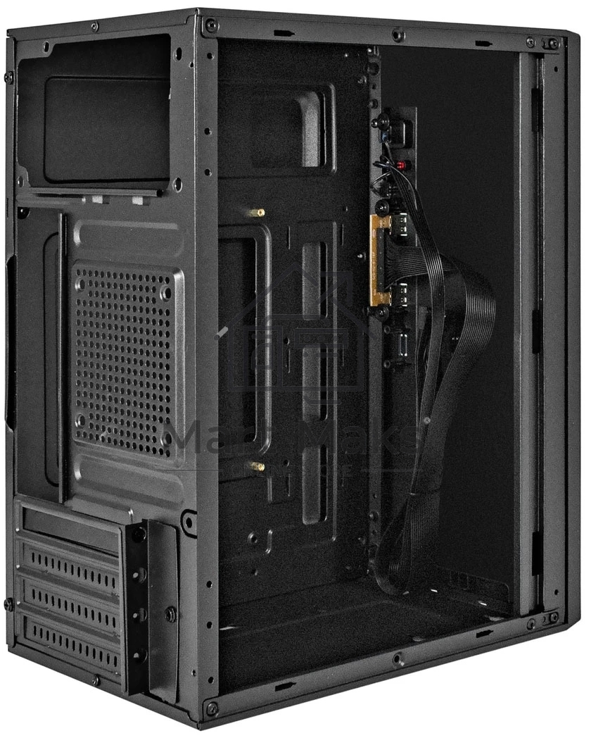 Компьютерный корпус Minitower ExeGate BAA-303-UNS500 (mATX, БП UNS500 с вент. 12см, 2*USB, HD Audio, черный)