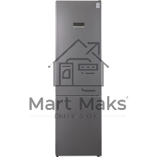 Холодильник Weissgauff CBN2WC2C2 INVERTER тёмно-серый двухкамерный 280/108л морозилка снизу, No Frost