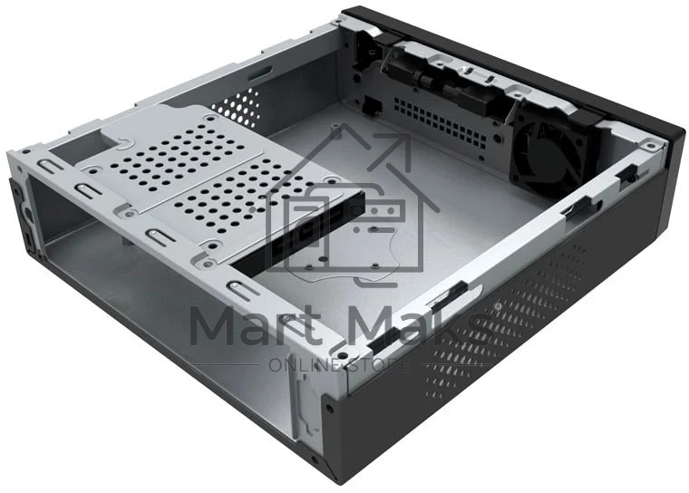 Компьютерный корпус Slim Case Powerman ME100S-BK front fan 4cm, 120W adapter, Mini ITX, VESA