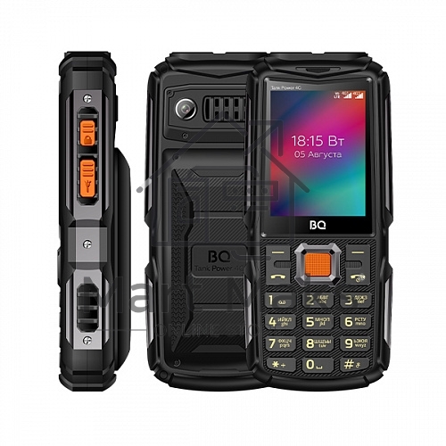 Мобильный телефон BQ 2410L Tank Power 4G черный/метал