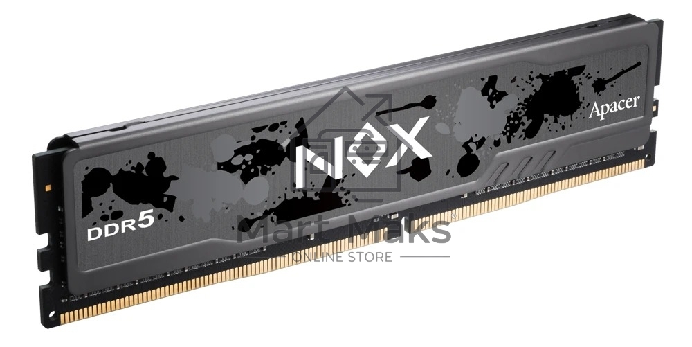 Оперативная память Apacer Nox, DDR5, 16GB (1x16 GB), 6000 MHz, CL40, DIMM, радиатор, черный