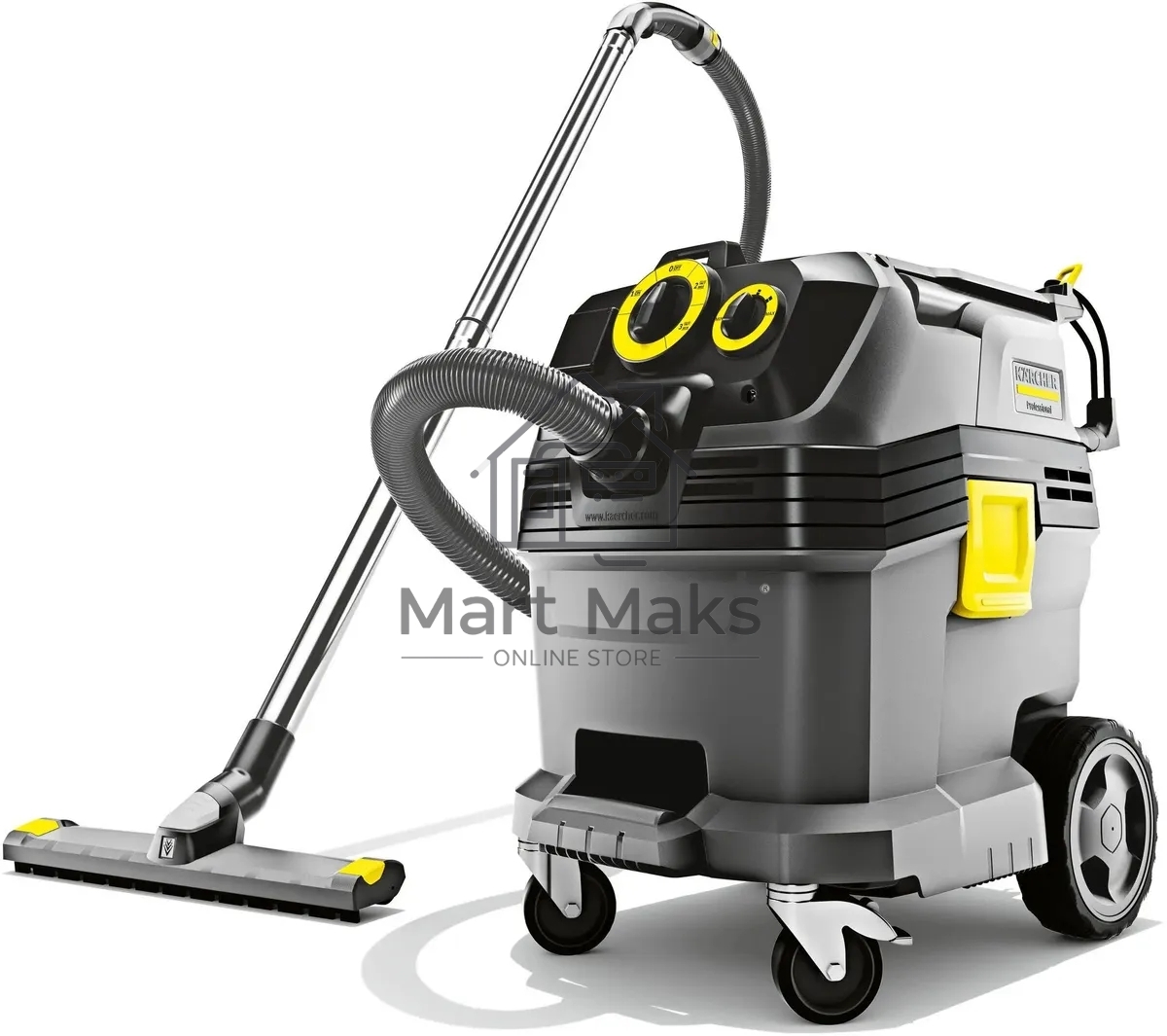 Строительный пылесос Karcher NT 30/1 Tact Te L серый, 1380 Вт, уборка сухая/влажная, пылесборник мешок/контейнер, 30 л