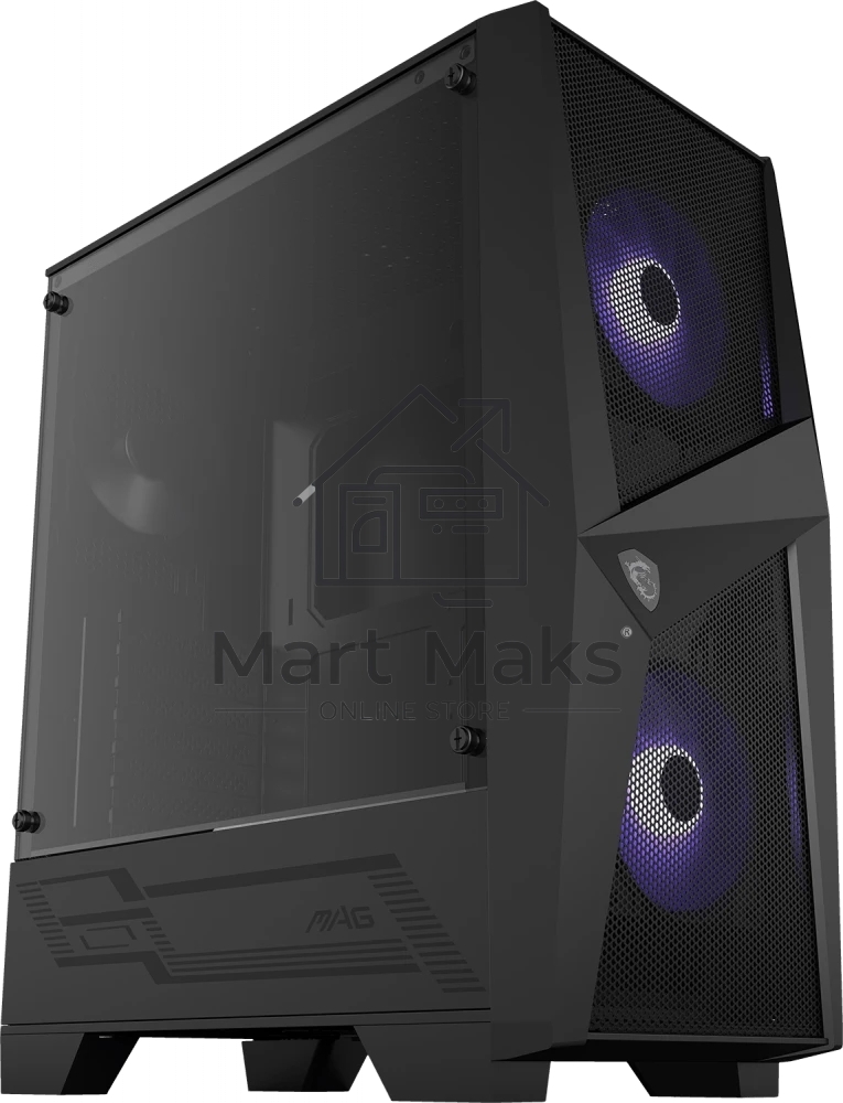 Компьютерный корпус MSI MAG FORGE 100M / mid-tower, ATX, tempered glass side panel / 2x RGB 120mm & 1x 120mm fans inc. / MAG FORGE 100M
