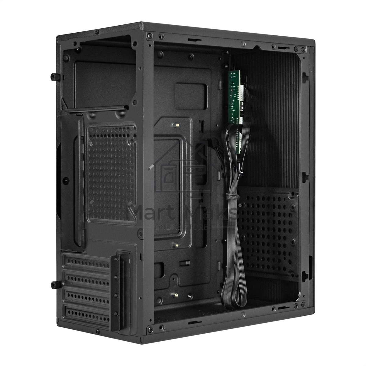 Корпус Minitower ExeGate BAA-308M-UNS400 (mATX, БП UNS400 с вент. 12см, 2*USB, HD Audio, черный)