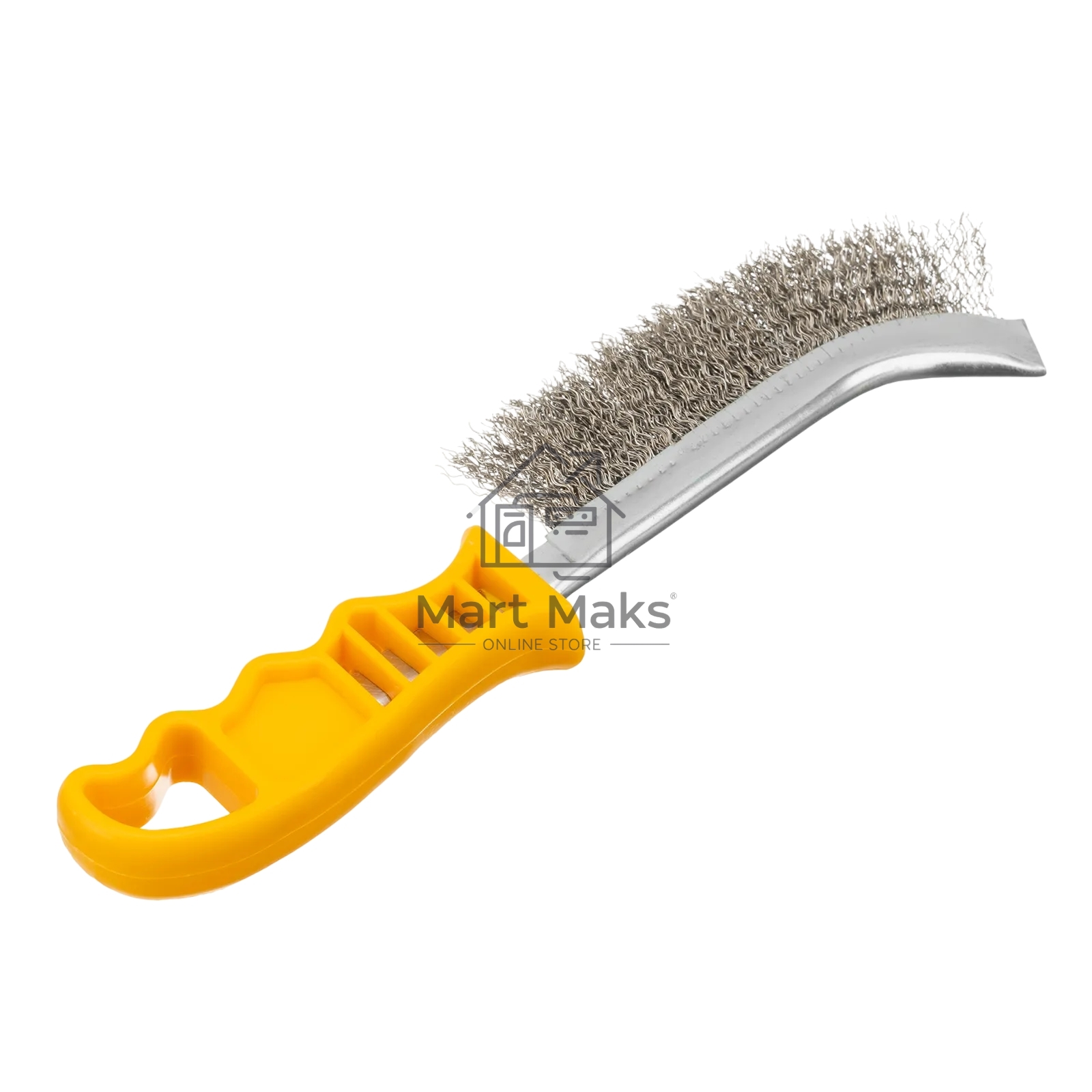 Щетка металлическая Denzel с пластмассовой ручкой, нержавеющая проволока