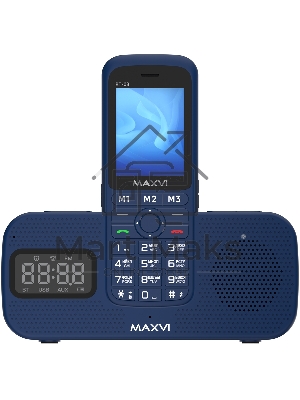 Телефон Maxvi RT-03 blue + док-станция