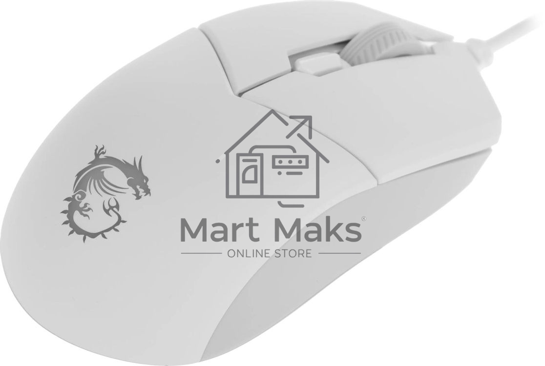 Мышь проводная MSI Clutch GM11 белый, 5000 dpi, USB, кнопки - 6