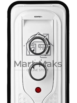 Обогреватель масляный Centek CT-6205 (7 секций), белый, 700/1000/1500 Вт, 15 м2, 3 режима, термостат