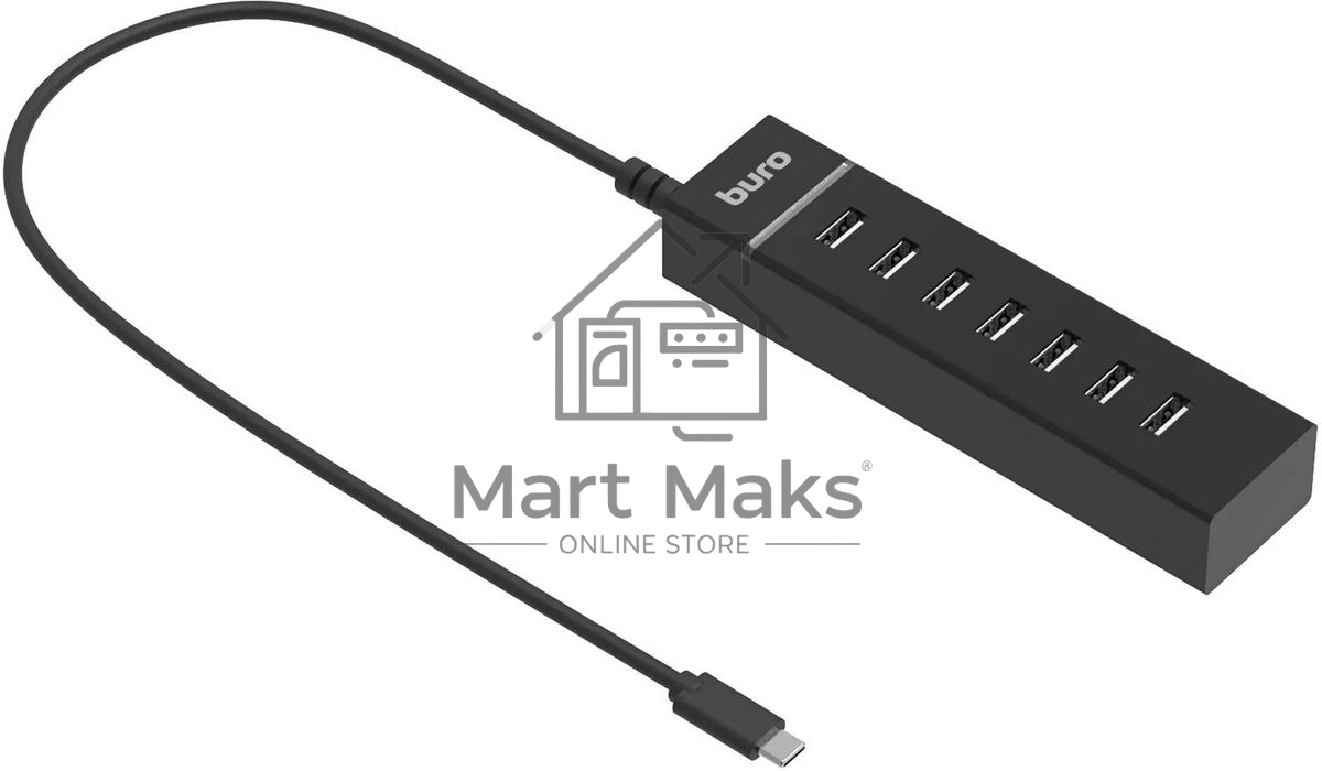 Разветвитель USB-C Buro BPH-C-P107 7порт. черный