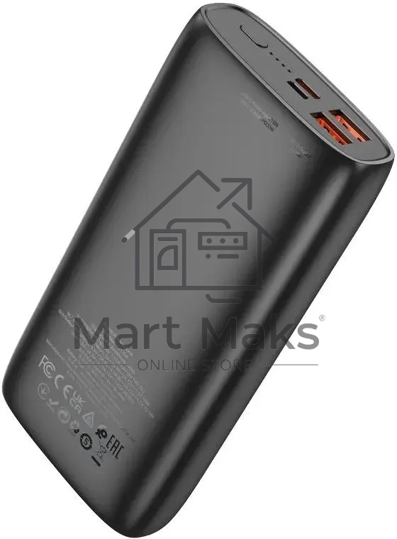 Портативный аккумулятор Hoco J122A Respect 20000mAh QC/PD 22.5W 3A USB-A/USB-C черный