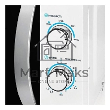 Микроволновая печь BBK 20MWS-711M/WS C белый/серебристый, 20 л, 700 Вт, переключатели - поворотный механизм