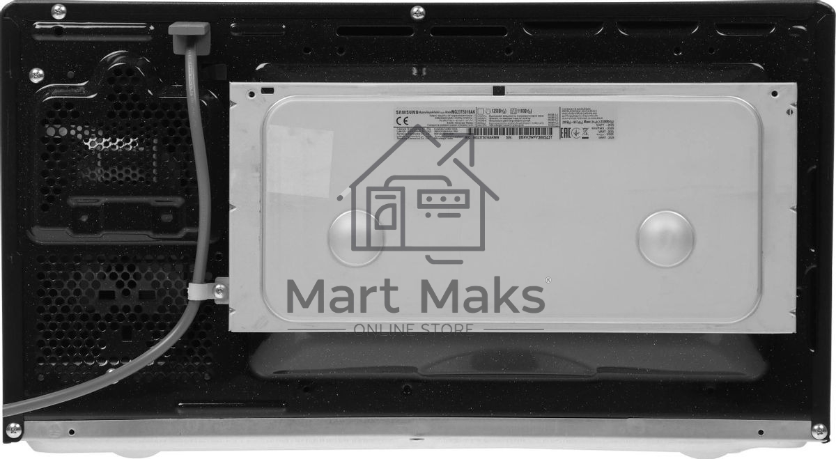 Микроволновая печь Samsung MG23T5018AK/BW черный, 23 л, 800 Вт, переключатели - сенсор