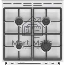 Плита газовая Gorenje GG6A10WFFM белый, конфорок 4 шт, духовка 72 л, 60 см x 85 см x 60 см