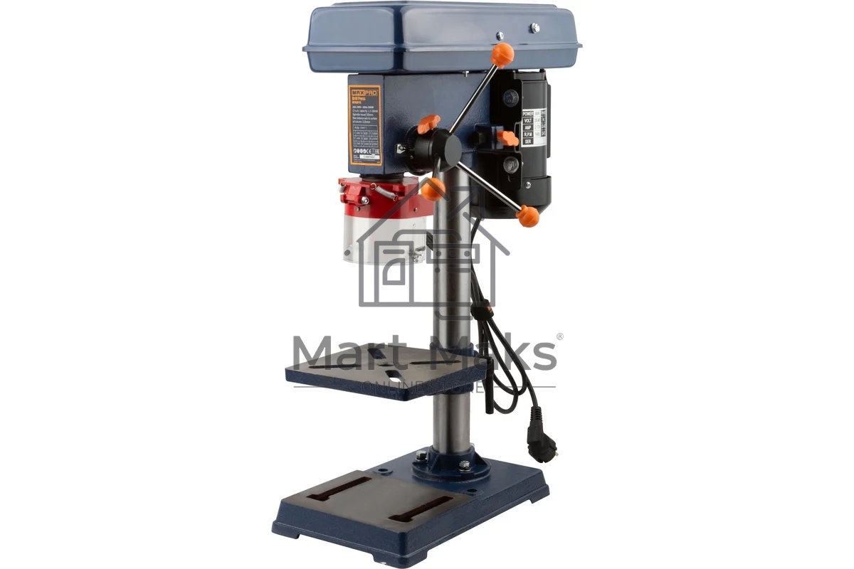 Станок сверлильный MAX-PRO MPBDP16/1 500 Вт, 280-2500 об/мин, 9 скор., 1,5-16 мм, 17,5 кг, индукционный мотор, коробка