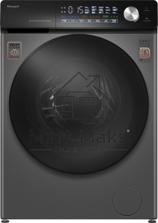 Стиральная машина Weissgauff WM 45126 Steam Direct Drive Deep Grey серая, загрузка фронтальная 6кг, 1200 об/мин., класс: A+++