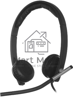 Гарнитура проводная с микрофоном Logitech H650E черный 1.1м 981-000519