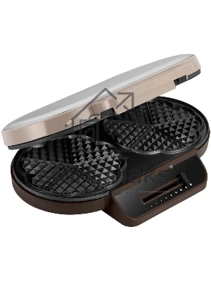 Вафельница Kitfort КТ-3637 1200Вт бежевый/серебристый