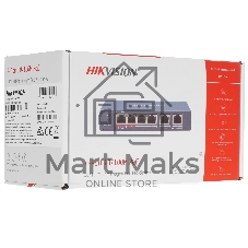 Коммутатор Hikvision DS-3E0106HP-E, 4×100 Мбит/с PoE + 2×100 Мбит/с, неуправляемый