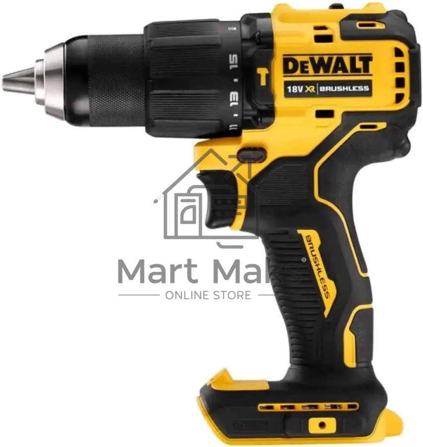Дрель-шуруповерт DeWalt DCD709N-XJ, Аккумуляторная, 18В, Без АКБ и ЗУ, Кейс