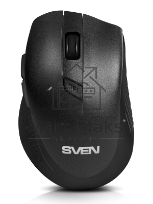 Мышь беспроводная SVEN RX-425W черный, 1600 dpi, радиоканал, USB, кнопки - 6